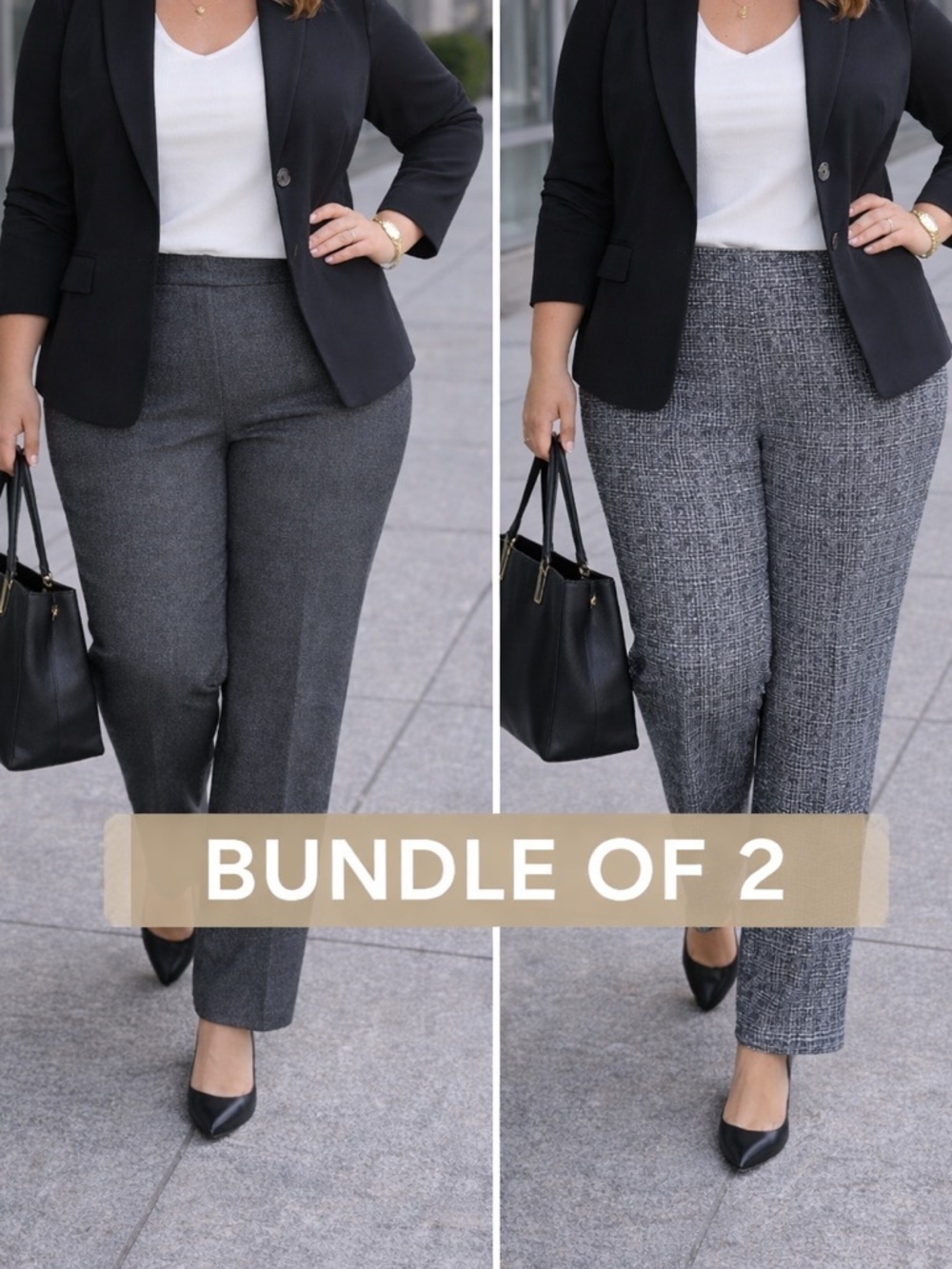 Plus Size 2X Work Pants Bundle Zac & Rachel Premise Career Office Stretch